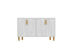 Buffet en bois "Rodney" - 120 x 29 x 73 cm - Blanc