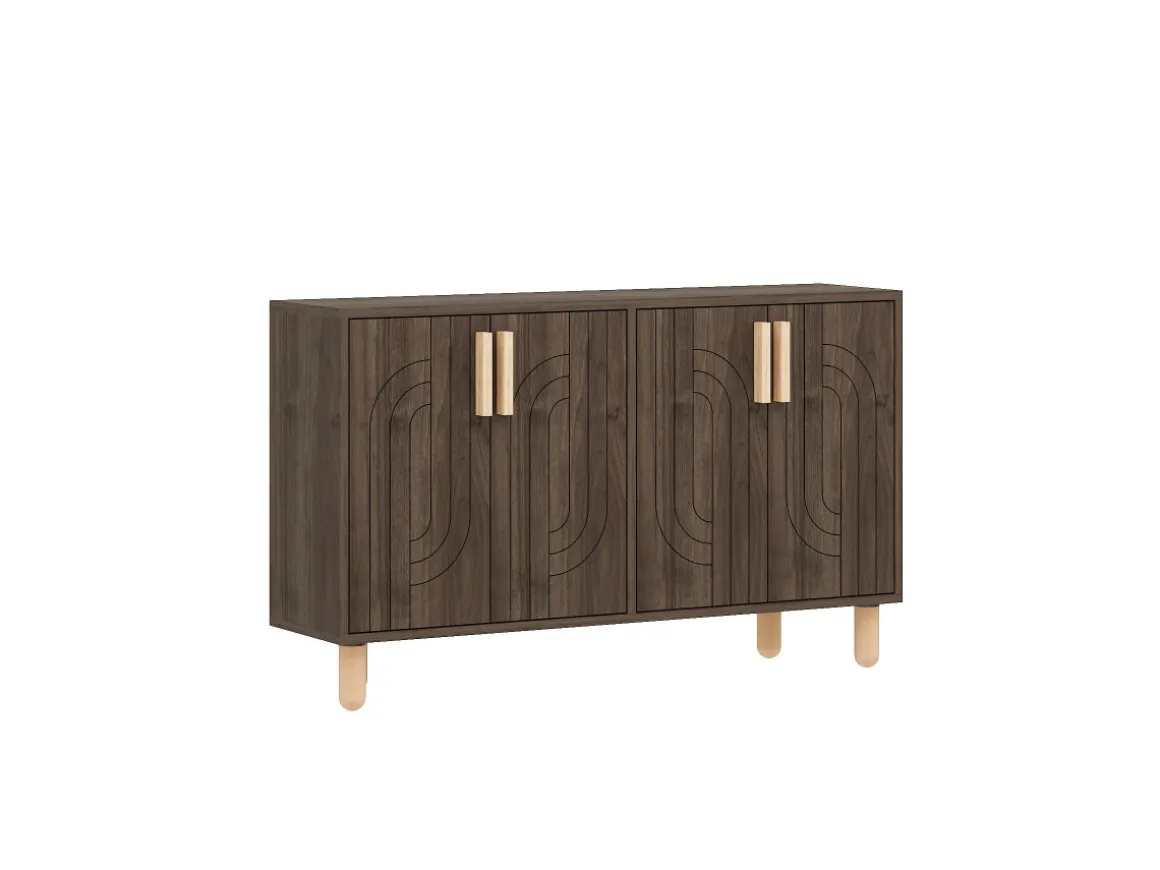 Buffet en bois "Rodney" - 120 x 30 x 74 cm - Marron