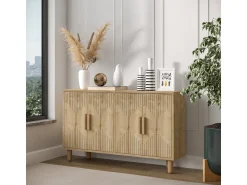 Buffet en bois "Roger" - 120 x 29 x 73 cm - Chêne Saphir