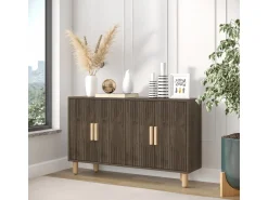 Buffet en bois "Roger" - 120 x 30 x 74 cm - Marron