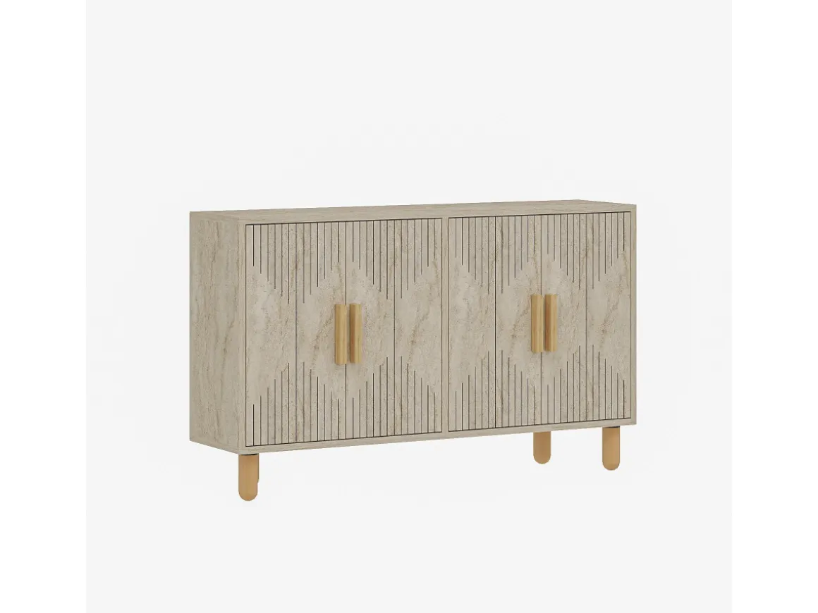 Buffet en bois "Roger" - 120 x 30 x 74 cm - Travertin