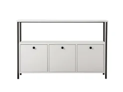 Buffet en bois "Solace" - 120 x 30 x 77 cm - Blanc