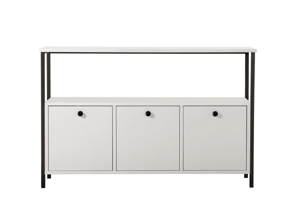 Buffet en bois "Solace" - 120 x 30 x 77 cm - Blanc