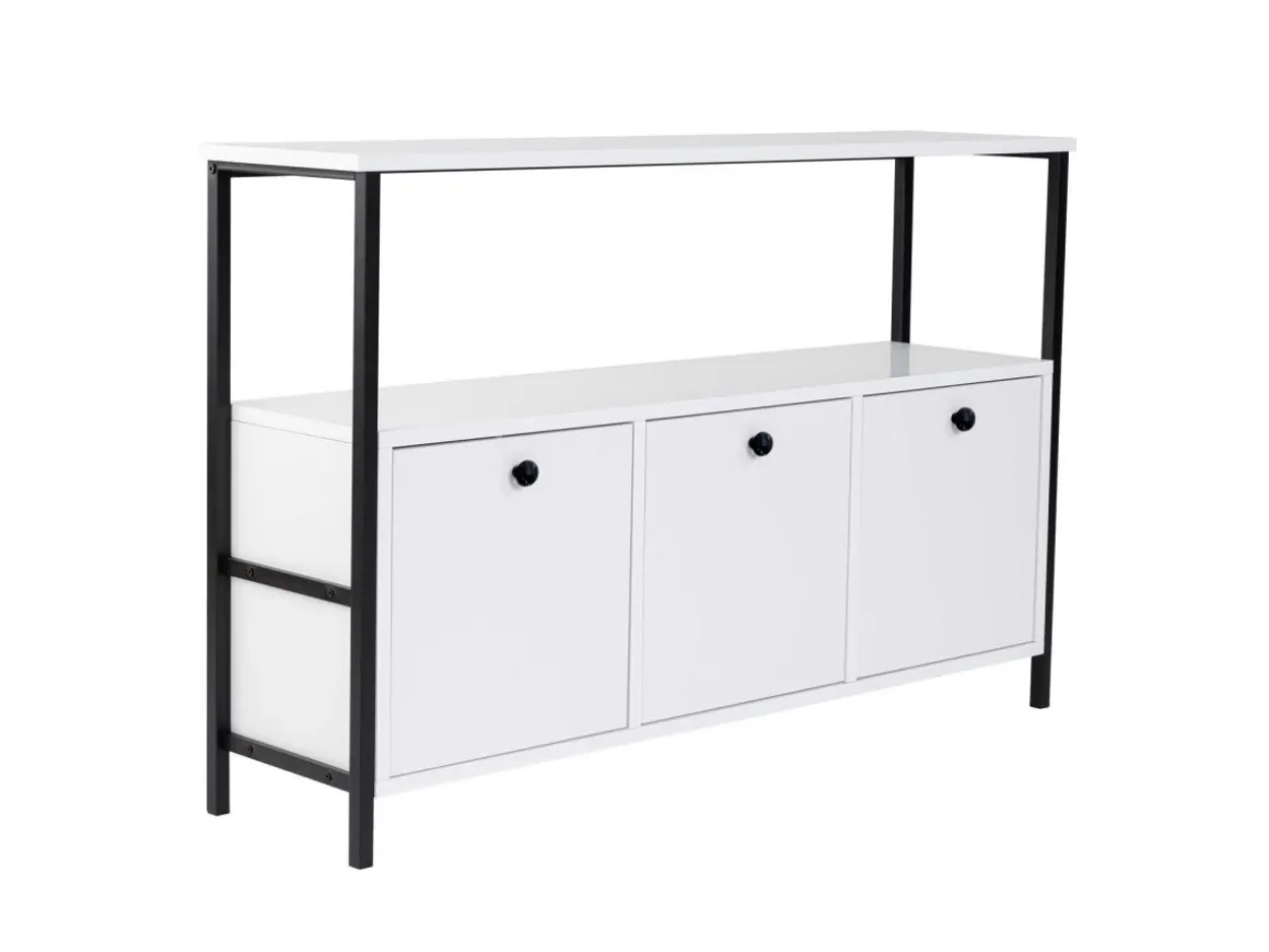 Buffet en bois "Solace" - 120 x 30 x 77 cm - Blanc