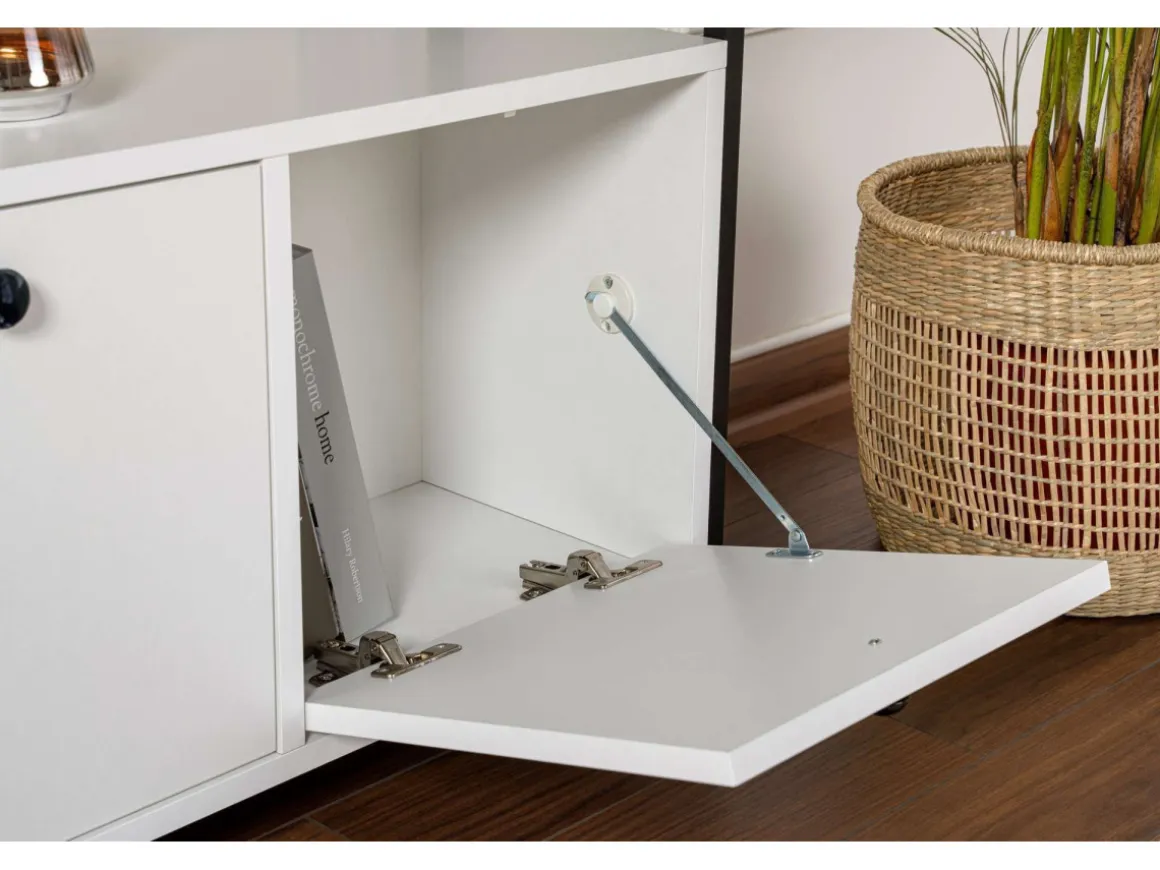 Buffet en bois "Solace" - 120 x 30 x 77 cm - Blanc