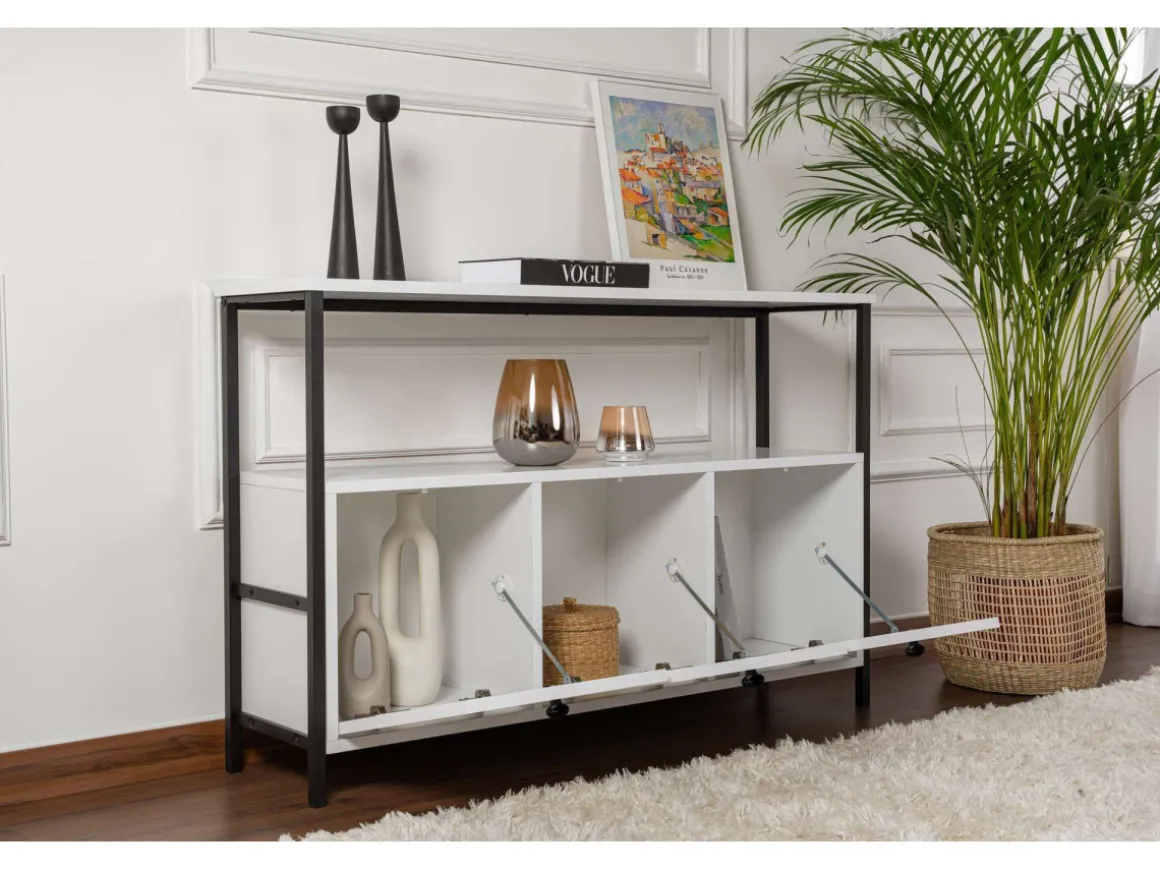Buffet en bois "Solace" - 120 x 30 x 77 cm - Blanc