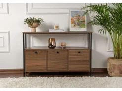 Buffet en bois "Solace" - 120 x 30 x 77 cm - Marron