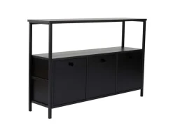 Buffet en bois "Solace" - 120 x 30 x 77 cm - Noir