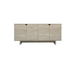 Buffet en bois "Turan" - 180 x 40 x 81 cm - Travertin