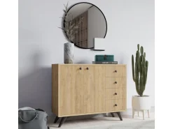 Buffet en bois "Waga" - 100 x 35 x 82 cm - Marron