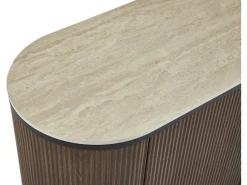 Buffet ovale en bois 