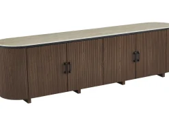 Buffet ovale en bois 
