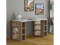 Bureau en bois "Colmar" - 140 x 75 x 60 cm - Blanc