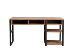 Bureau en bois "Emro" - 150 x 58 x 75 cm - Noyer Noir