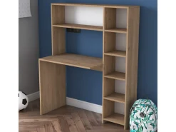 bureau en bois "Haham" 113 x 40 x 142 cm - Chêne