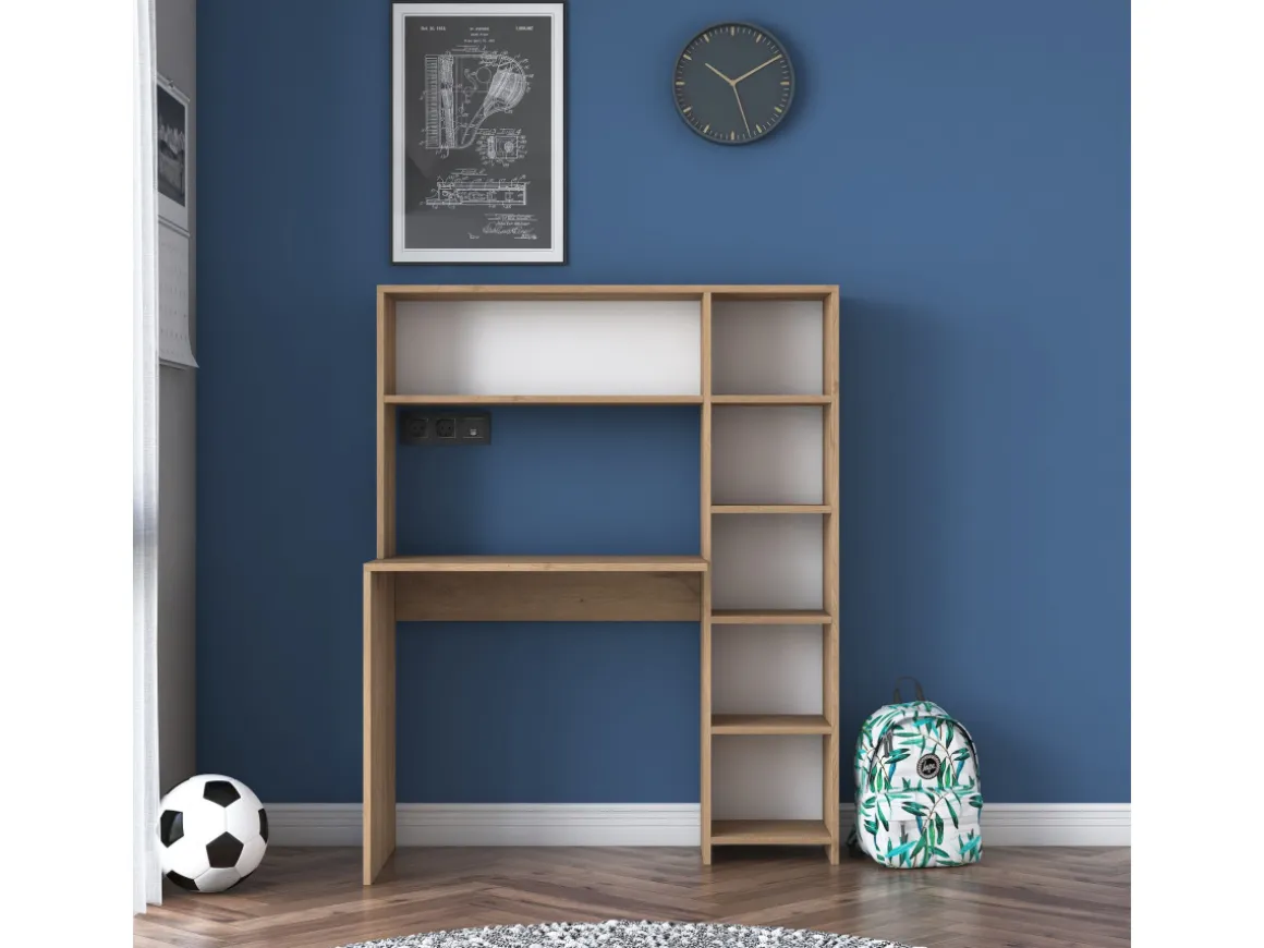 bureau en bois "Haham" 113 x 40 x 142 cm - Chêne