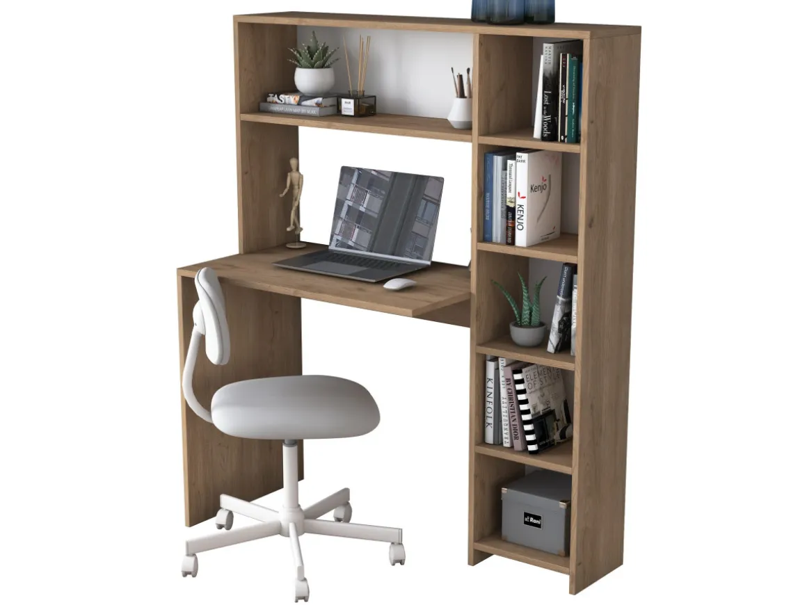 bureau en bois "Haham" 113 x 40 x 142 cm - Chêne