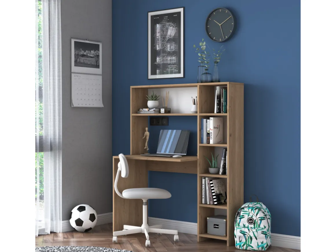 bureau en bois "Haham" 113 x 40 x 142 cm - Chêne