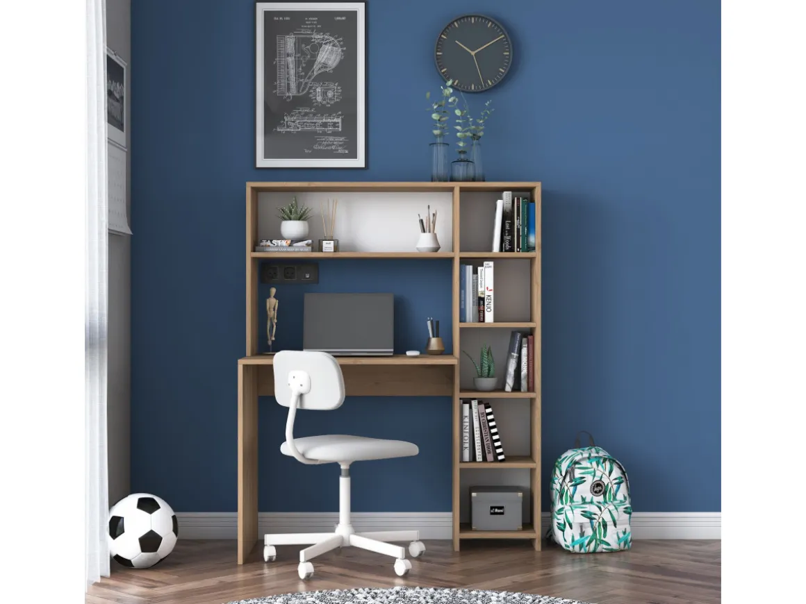 bureau en bois "Haham" 113 x 40 x 142 cm - Chêne