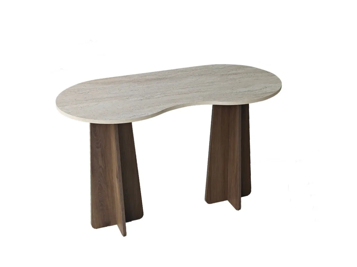 Bureau en bois "Infini" - 120 x 60 x 75 cm - Travertin
