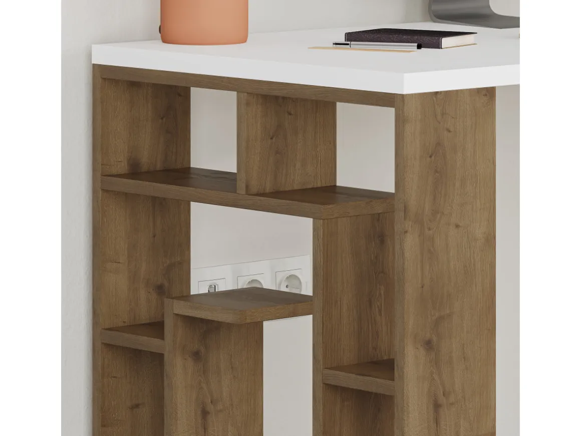 bureau en bois "Maze" 140 x 60 x 75 cm - Blanc