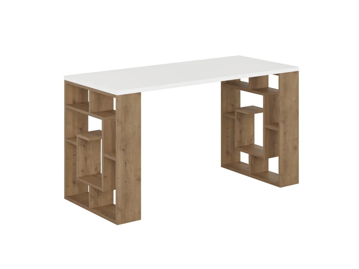 bureau en bois "Maze" 140 x 60 x 75 cm - Blanc