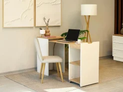 Bureau en bois "Modulo" - 97 x 47 x 75 cm - Beige