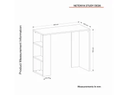 Bureau en bois "Netenya" - 90 x 40 x 74 cm - Blanc