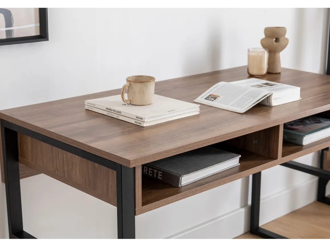 Bureau en bois "Nove" - 120 x 60 x 75 cm - Noyer