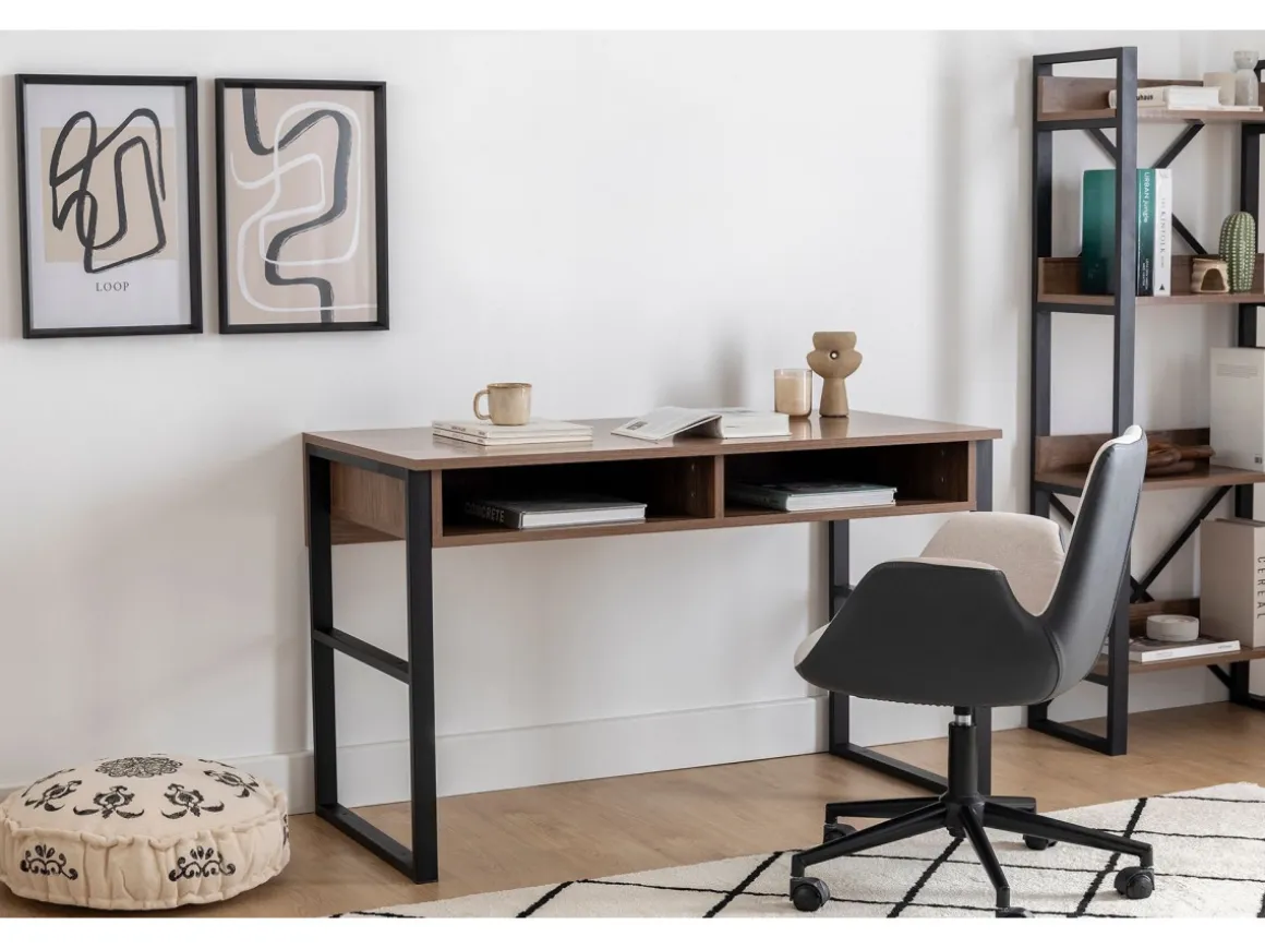 Bureau en bois "Nove" - 120 x 60 x 75 cm - Noyer