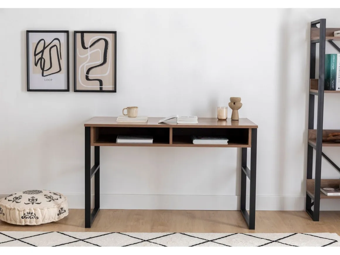 Bureau en bois "Nove" - 120 x 60 x 75 cm - Noyer