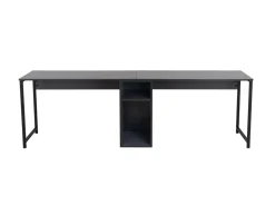 Bureau en bois "Twin Study Desk" - 240 x 60 x 74 cm - AnthraciteNoir