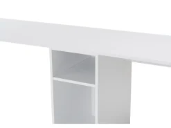 Bureau en bois "Twin Study Desk" - 240 x 60 x 74 cm - Or blanc