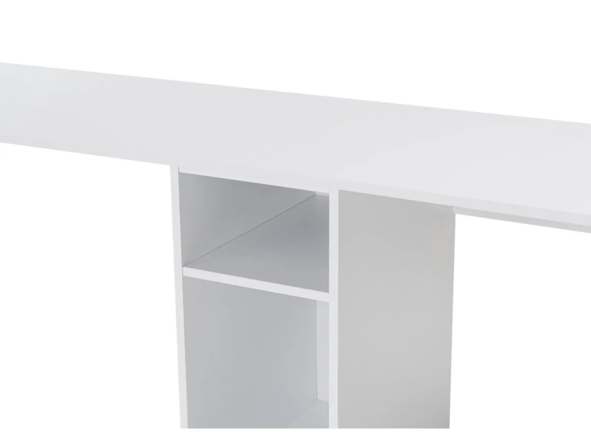 Bureau en bois "Twin Study Desk" - 240 x 60 x 74 cm - Or blanc