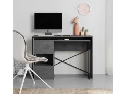 Bureau modulable en bois "Badau" - 110 x 102 x 77 cm - Gris