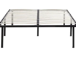 Cadre à lattes + pieds pour matelas 140 x 190 cm - 26 lattes