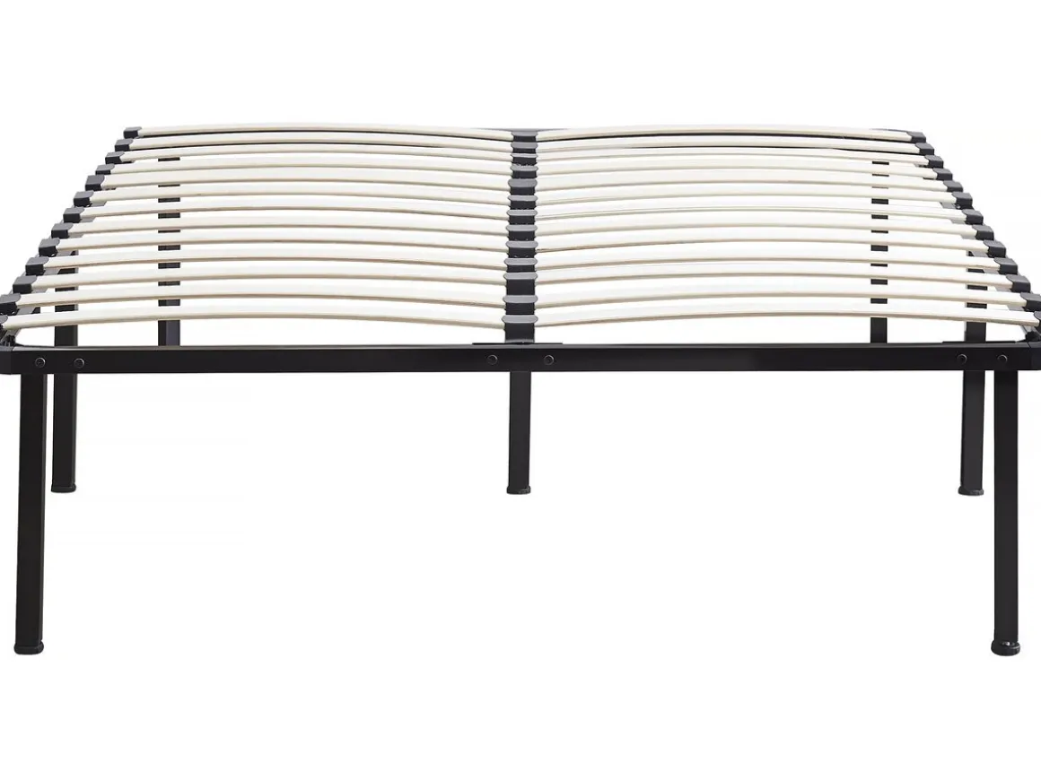 Cadre à lattes + pieds pour matelas 140 x 190 cm - 26 lattes