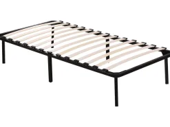 Cadre à lattes + pieds pour matelas de 90 x 190 cm - 13 lattes