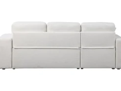 Canapé d'angle bouclettes convertible/reversible "Axel" - 3 Places - Blanc