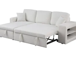 Canapé d'angle bouclettes convertible/reversible
