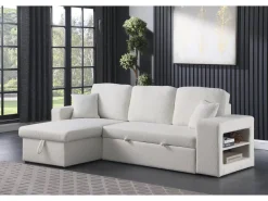 Canapé d'angle bouclettes convertible/reversible