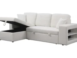 Canapé d'angle bouclettes convertible/reversible