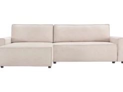 Canapé d'angle convertible en tissu texturé 