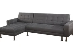 Canapé d'angle convertible et réversible "Theo"- 4 places - Gris