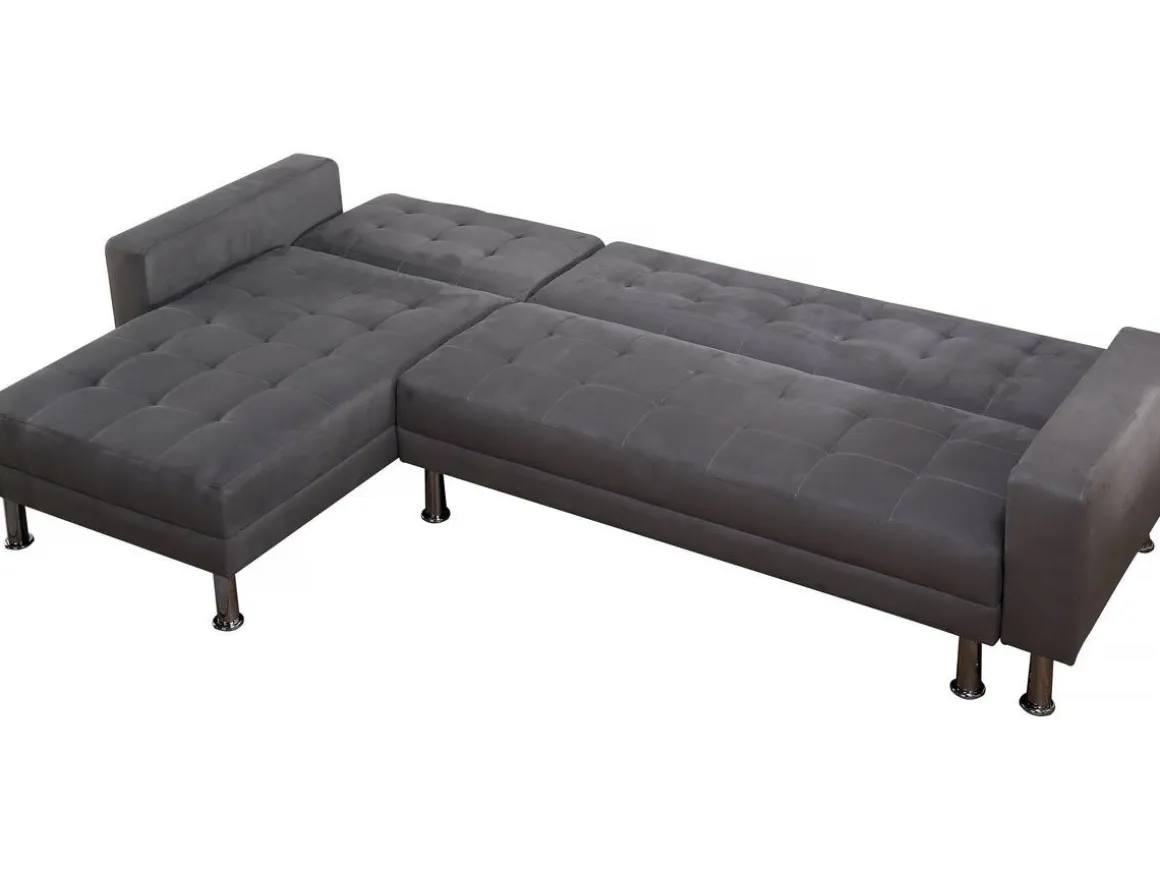 Canapé d'angle convertible et réversible "Theo"- 4 places - Gris