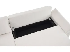 Canapé d'angle convertible et reversible en tissu texturé