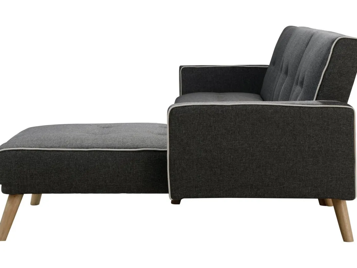 Canapé d'angle convertible et réversible "Jules" - 3 places - Gris