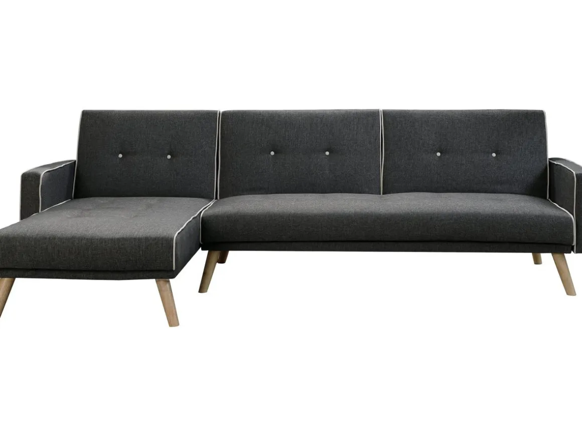 Canapé d'angle convertible et réversible "Jules" - 3 places - Gris