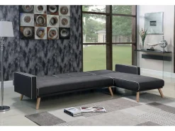 Canapé d'angle convertible et réversible