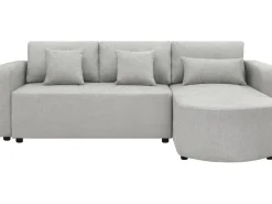 Canapé d'angle convertible et reversible en tissu "Charles" - 3 places - Gris